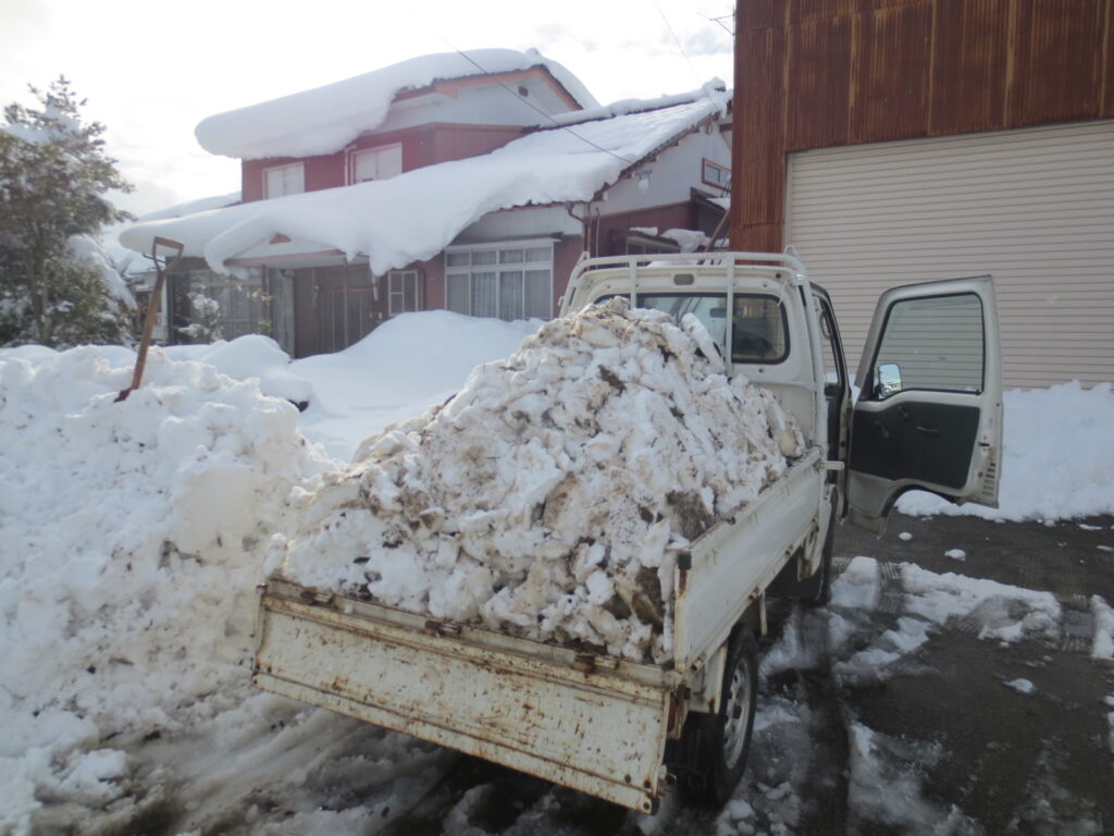 基礎工事の除雪