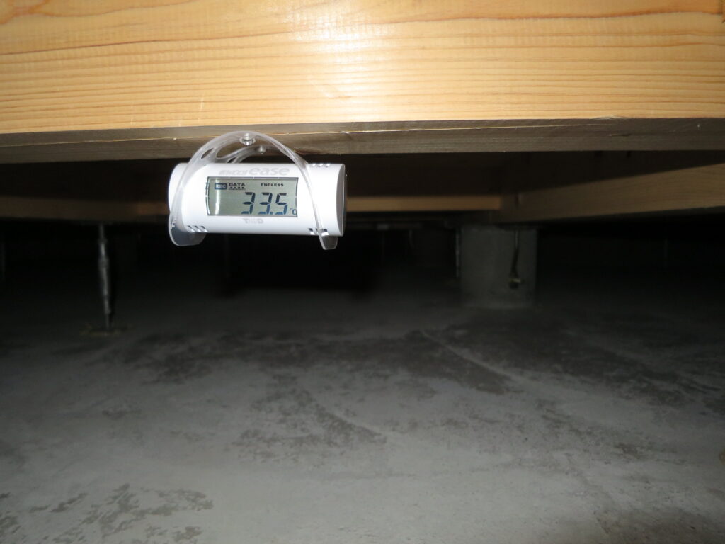 12/6床下温度33.5℃