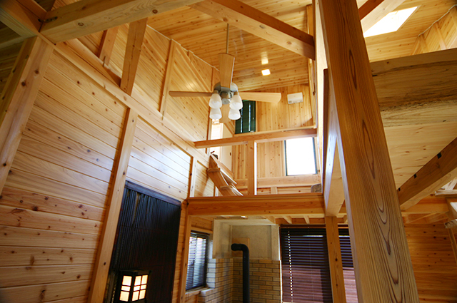 山小屋風の家